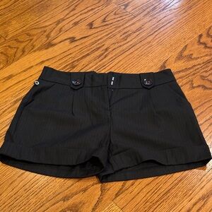 Lulu Castagnette Women's Black Striped Shorts Size 36